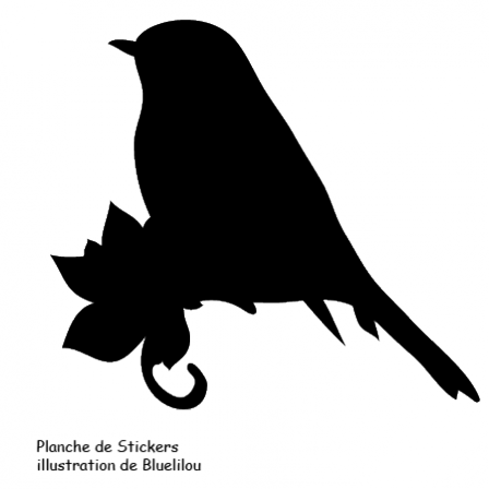 Stickers Ardoise Oiseau du Printemps