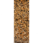 stickers PORTE vertical texture de bois de chauffage