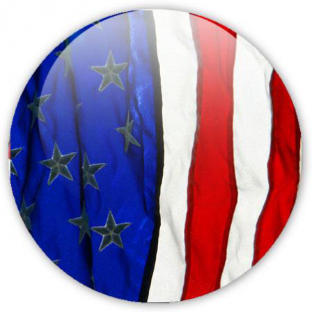 badge drapeau USA