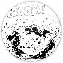 badge dessin explosion boom BD