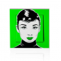 stickers interrupteur pop art Audrey sur fond vert