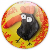 Badge Black rooster