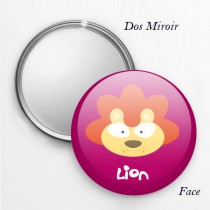 Miroir de poche Lion
