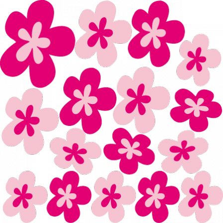 Stickers Fleurs Design 2 roses