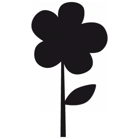 Stickers ardoise fleur