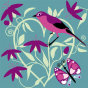 POSTER Oiseau rose collection nature 2