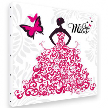 Toile Carrée Little Miss Pink