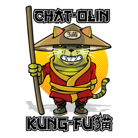 Stickers Chat olin kung fu