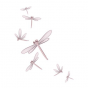 Stickers auto envolée de libellules naturel - Féeriz