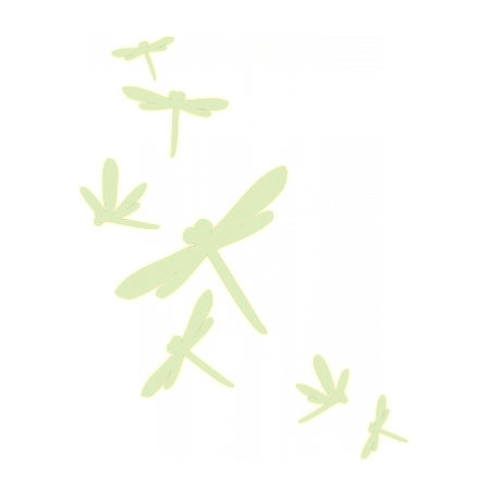 Stickers envolée de libellules phosphos - Féeriz