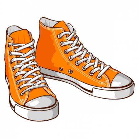 Stickers Orange sneakers