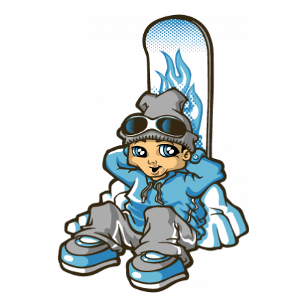 Stickers Snowboarder resting