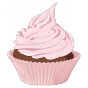 stickers carré cupcake