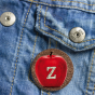 Badge Pomme Z cuir