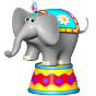 Stickers cirque éléphant 1