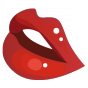 Stickers Bouche rouge