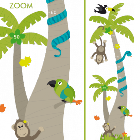 Stickers Animaux Jungle Toise