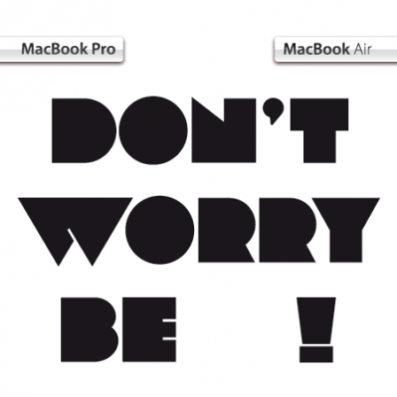 Stickers Mac Dont worry be Apple !