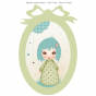 Stickers cadre -  Kiwi Doll - Floral Dream - Cadre tilleul