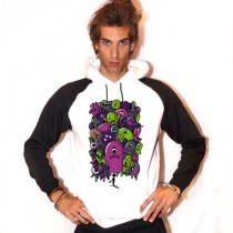 Sweat bi colore homme Monster show