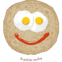 Stickers le smiley galette