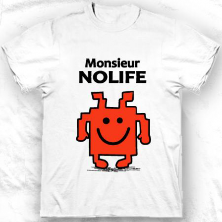 Tee shirt col rond homme Monsieur No life