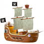 Bavoir bateau pirate