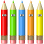 Bavoir crayons 1