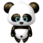 Bavoir Panda blanc