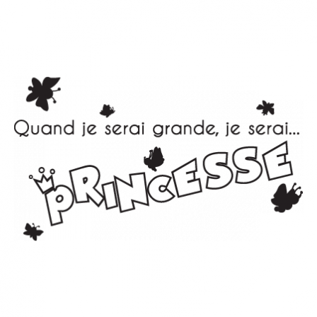 Stickers JE SERAI Princesse