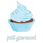 Bavoir cupcake bleu
