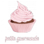 Bavoir cupcake rose