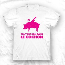Tee-shirt col rond Cochon