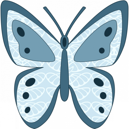 Stickers Papillon aux tons bleus