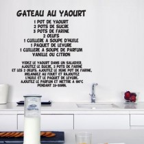 Stickers recette gâteau au yaourt