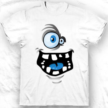 T-shirt Funny monster face