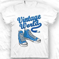 T-shirt Vintage sneakers bleus