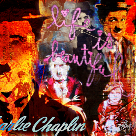 Stickers Chaplin life is beautiful 2