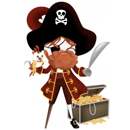 stickers Les Pirates- Capitaine des pirates