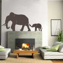 Stickers AFRICA Famille éléphants