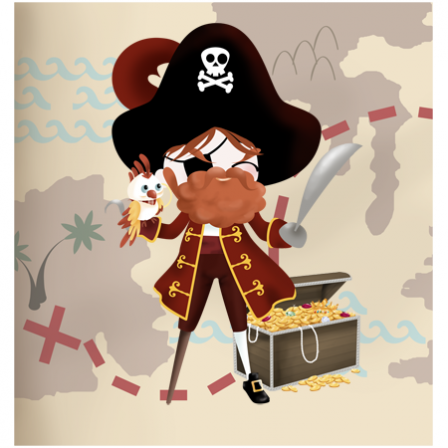 stickers interrupteur Les Pirates- Le Capitaine