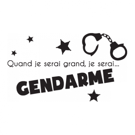 Stickers JE SERAI Gendarme