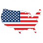 Stickers Carte USA Drapeau