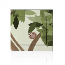 stickers interrupteur La Forêt- hibou