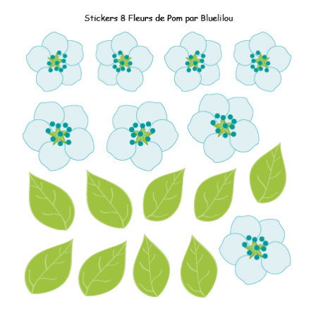 Stickers Fleur de Pom
