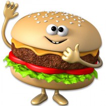 Stickers aliment hamburger