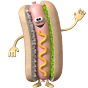 Stickers aliment hotdog