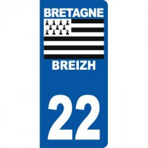 Stickers plaque 22 Bretagne