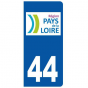Stickers plaque 44 Pays de Loire