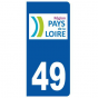Stickers plaque 49 Pays de Loire